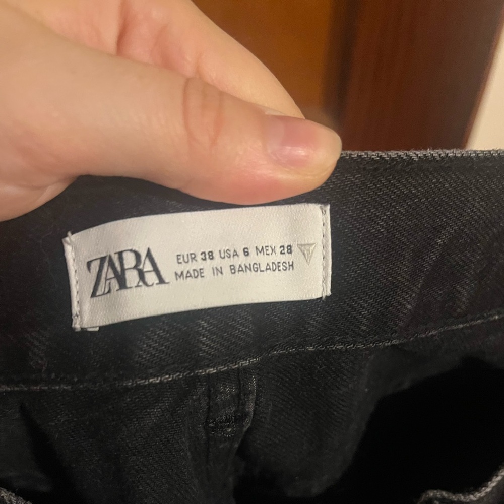 Zara Women's Black Straight/wide leg jeans - Picture 4 of 9